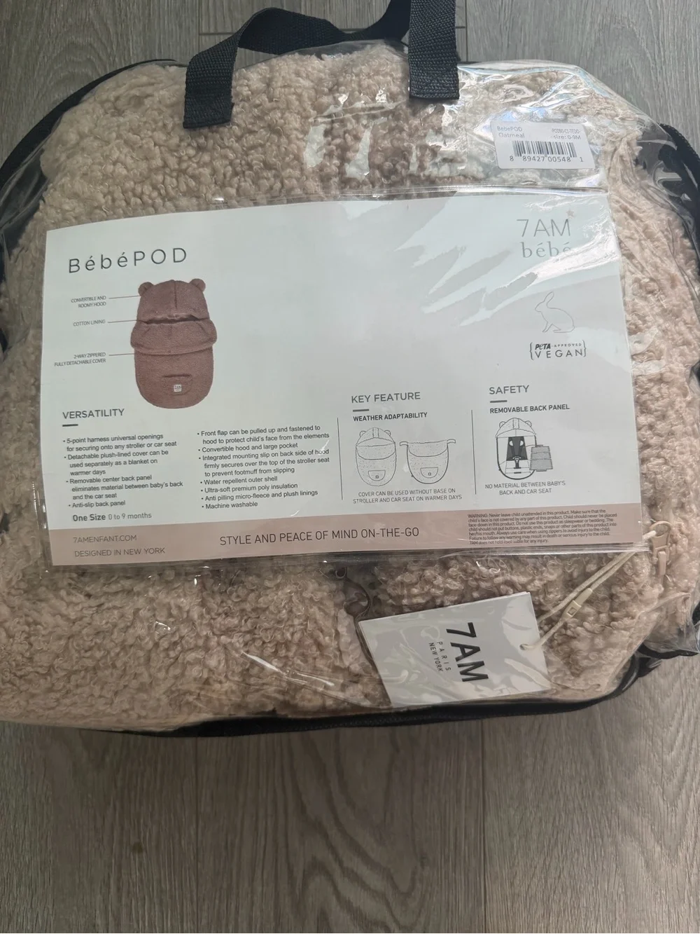 Bébépod Teddy Cozy Footmuff - Beige